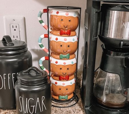 Coffee mugs / holiday mug / mug tower / gingerbread decor / Christmas mug / mug stack / mug set 

#LTKSeasonal #LTKhome #LTKHoliday