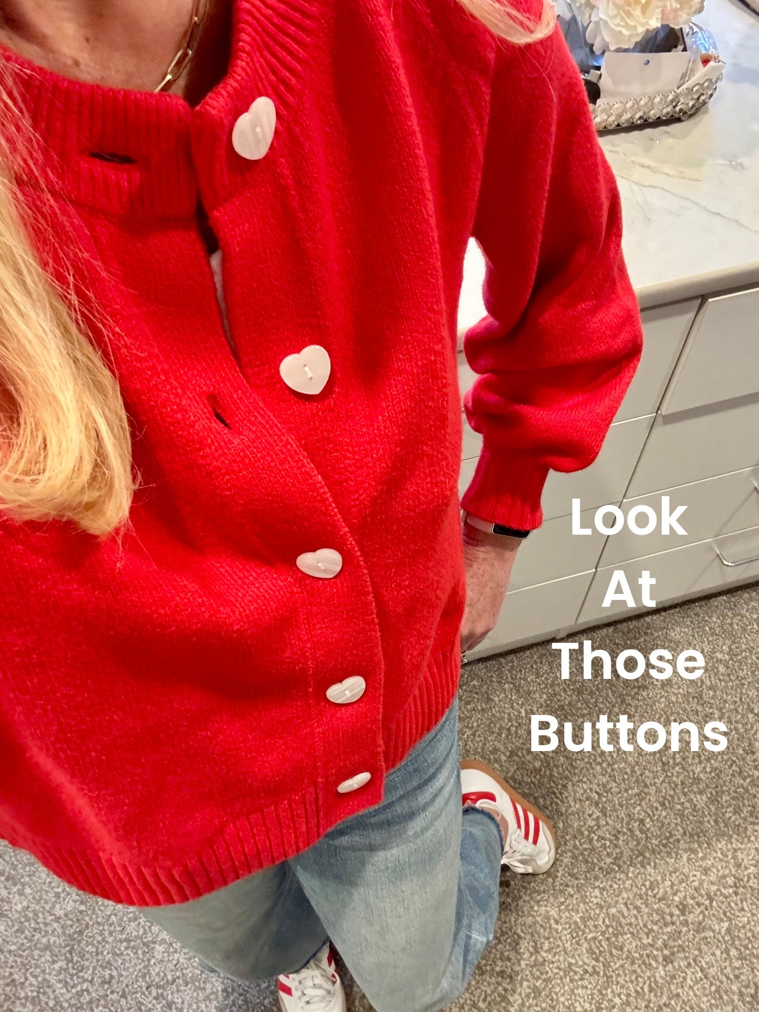 This red cardigan sweater! So cute! OOTD Winter Fashion 

#LTKootd #LTKFindsUnder50 #LTKSaleAlert