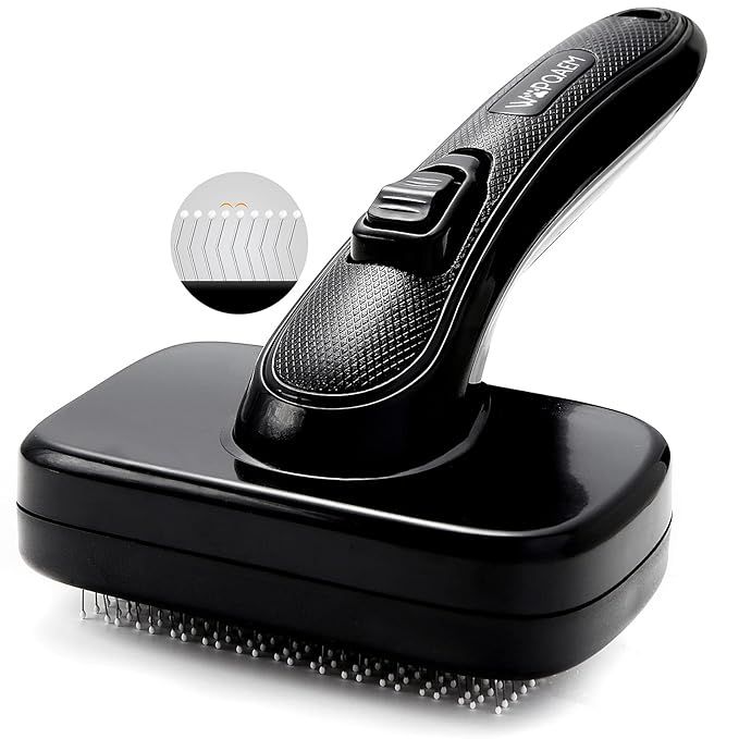 Self Cleaning Slicker Pet Brush for Grooming and Shedding Small Medium Large Dog Cat - Gently Rem... | Amazon (US)