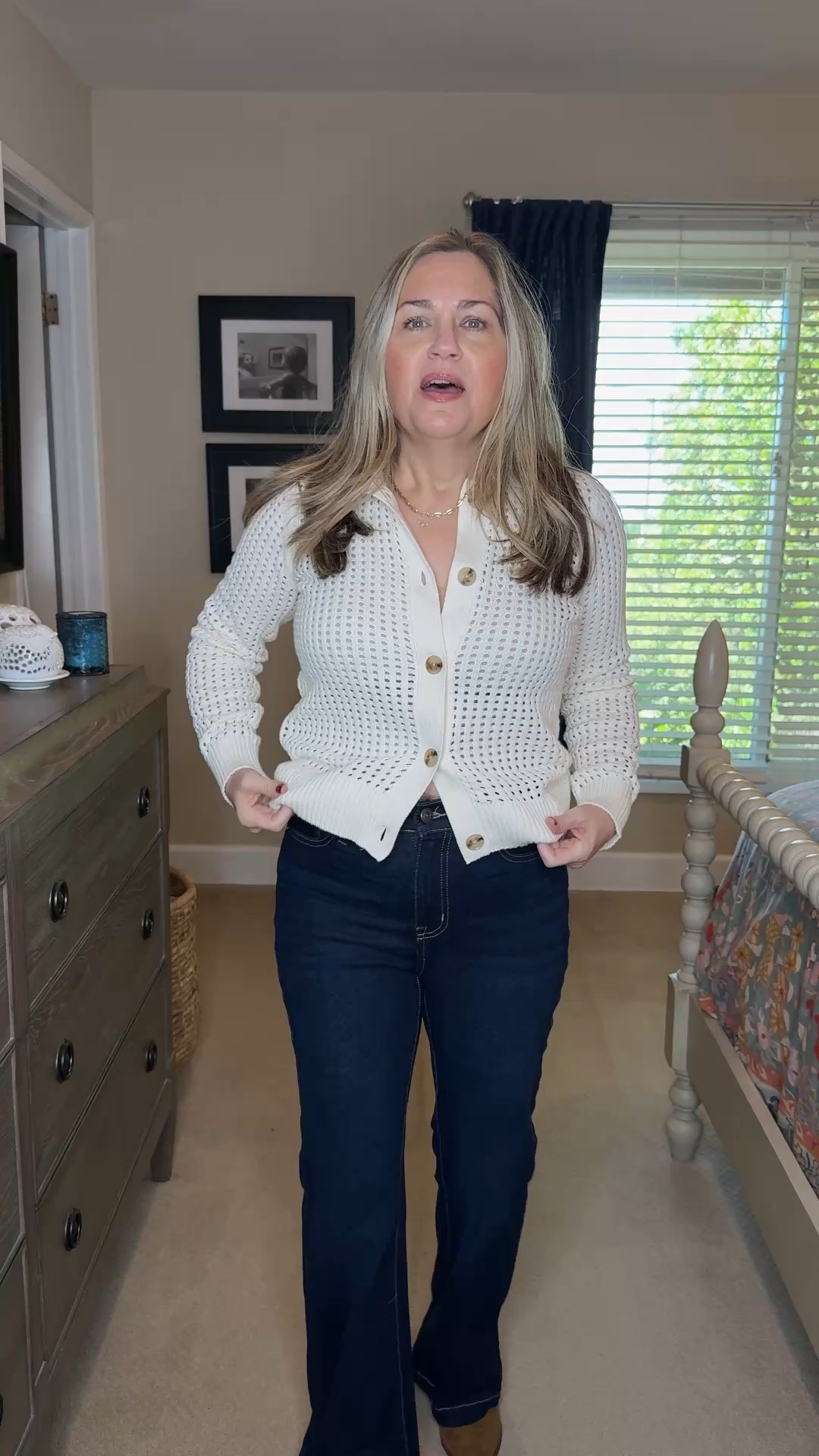 OK, I’m curious what you guys think of these jeans. They are not a skinny jean, but definitely more straight and for fitting.  They are perfect for a date night, but not the right jeans for lounging in 

#LTKOver40 #LTKgrwm #LTKootd