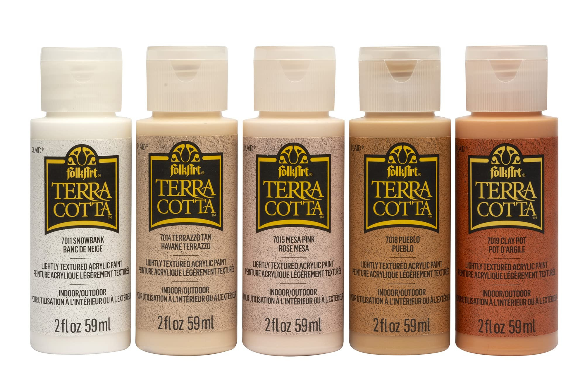 FolkArt Terra Cotta Acrylic Paint Set of 5, Essentials 2 fl oz Assorted Matte Finish Colors For P... | Amazon (US)