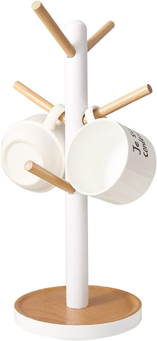 Wooden Mug Holder Tree, Removable Coffee Tea Cup Holder Display Stand for Counter, Mug Rack with ... | Amazon (CA)