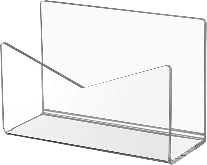 KTRIO Acrylic Mail Holder Mail Organizer Countertop, Letter Holder for Desk 6x2.5x4 Inches Envelo... | Amazon (US)
