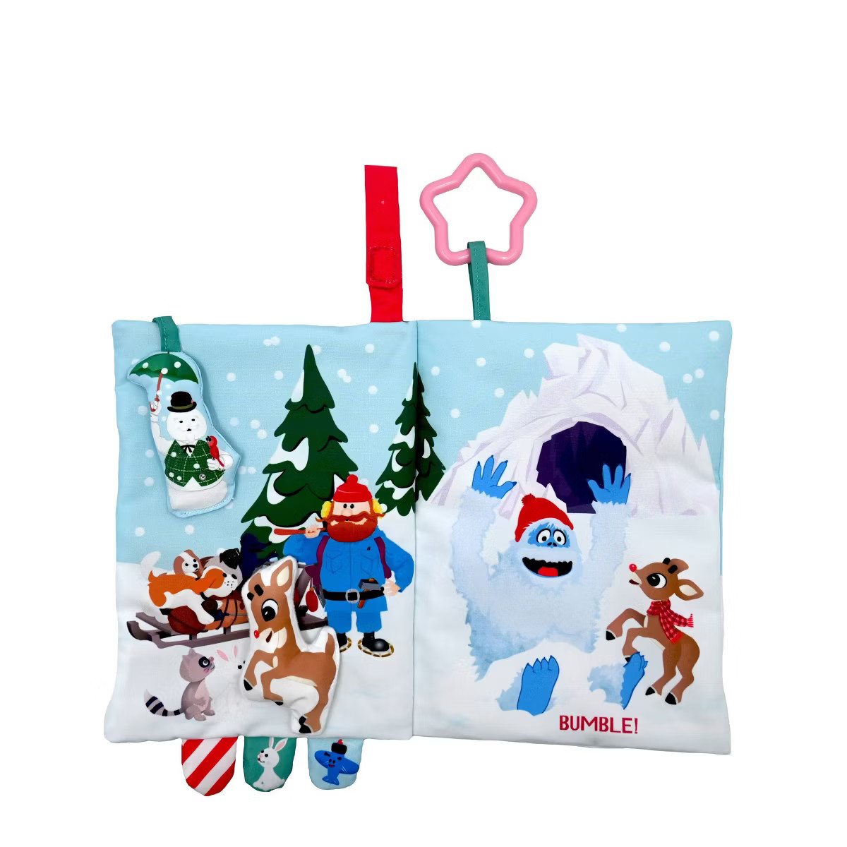 Rudolph the Red-Nosed Reindeer Holiday Deluxe Soft Book with Removable Plush Baby Learning Toys -... | Target