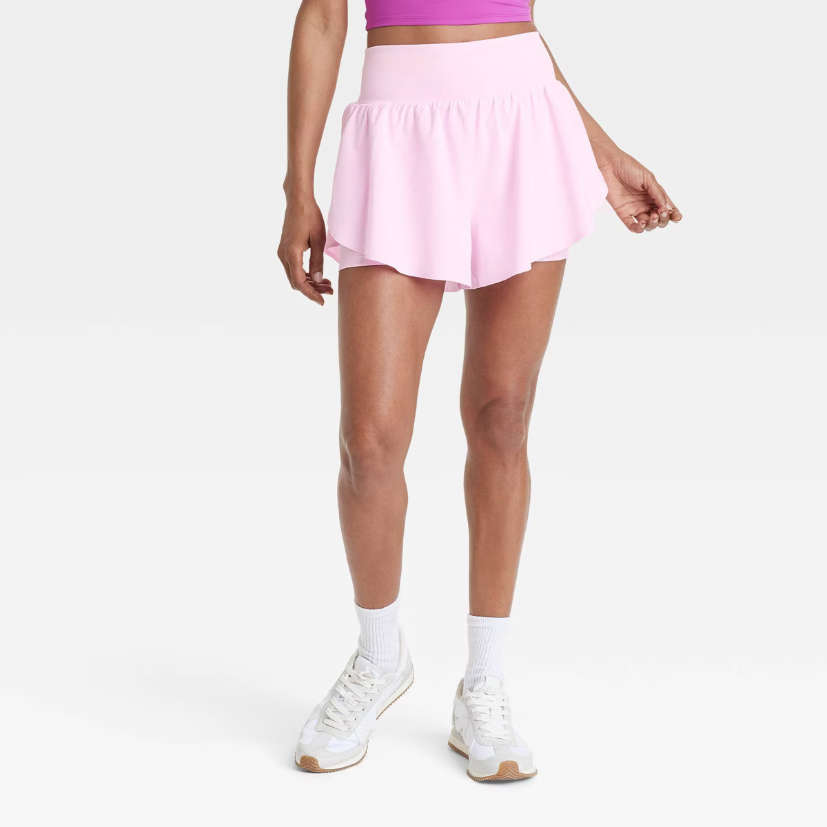 Women's Flex Woven High-Rise 2-in-1 Flutter Run Shorts 3" - All In Motion™ | Target