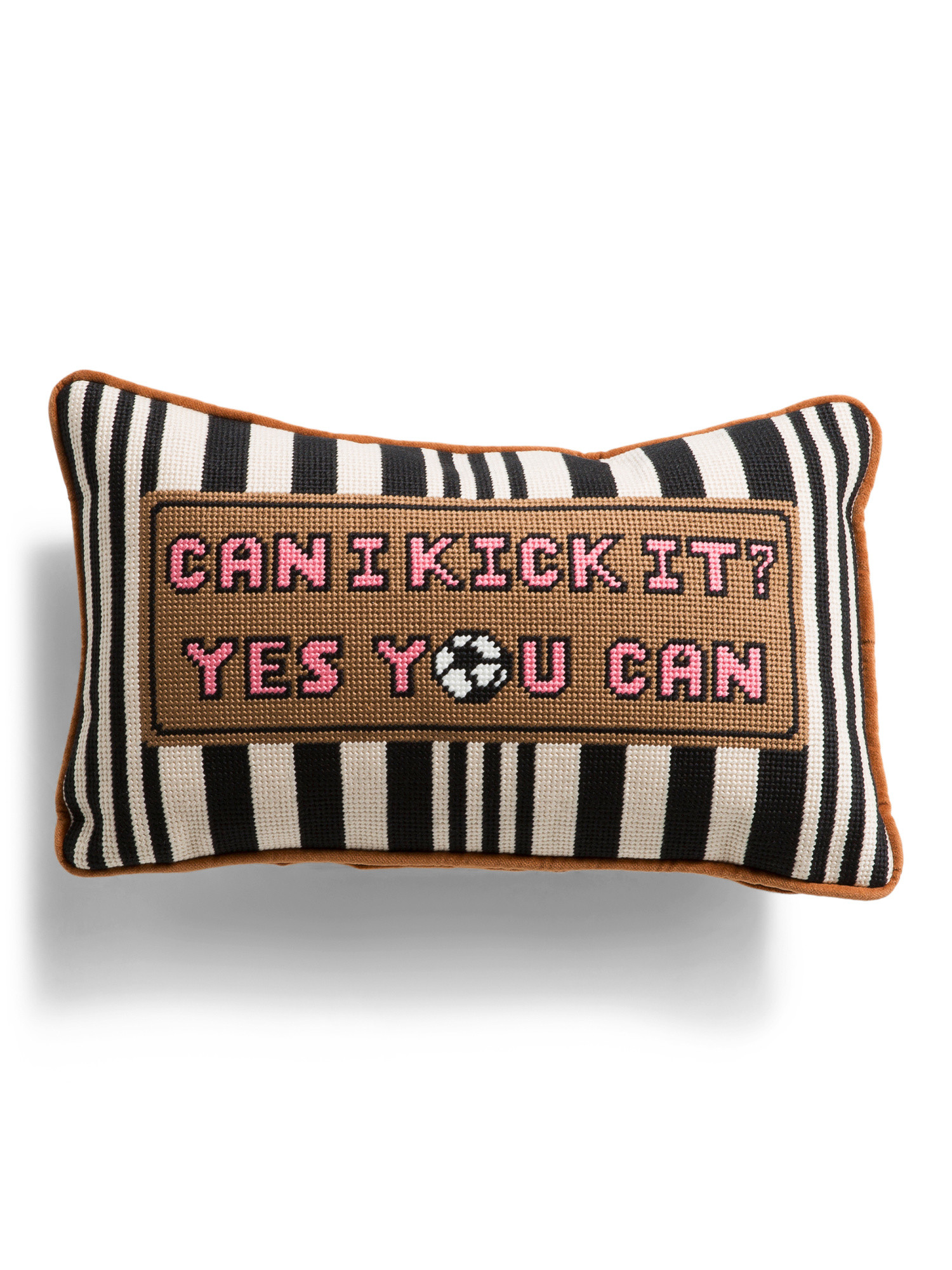 9x15 Can I Kick It Needlepoint Pillow | TJ Maxx