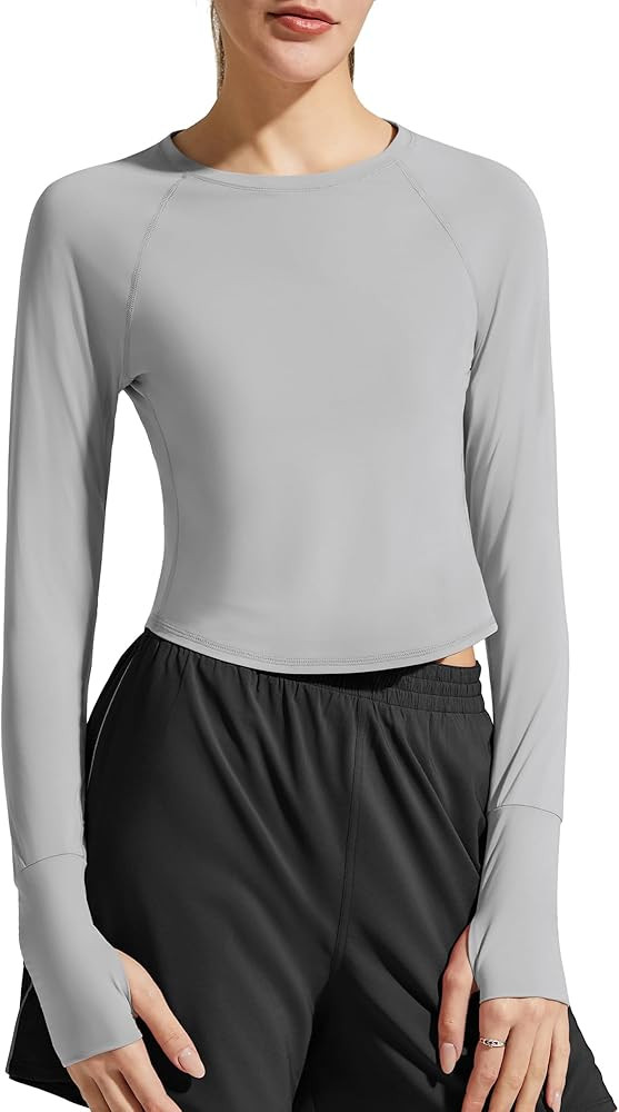 G4Free Lightbreeze Women's UPF 50+ Long Sleeve Rash Guard Quick Dry Crop Workout Tops Thumbholes ... | Amazon (US)