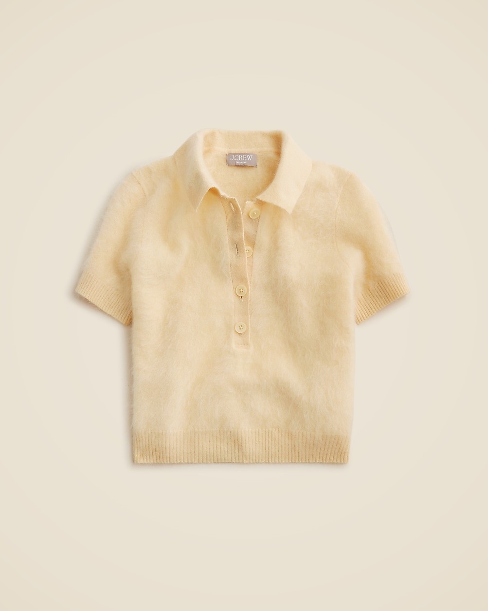 Brushed cashmere short-sleeve sweater-polo | J. Crew US