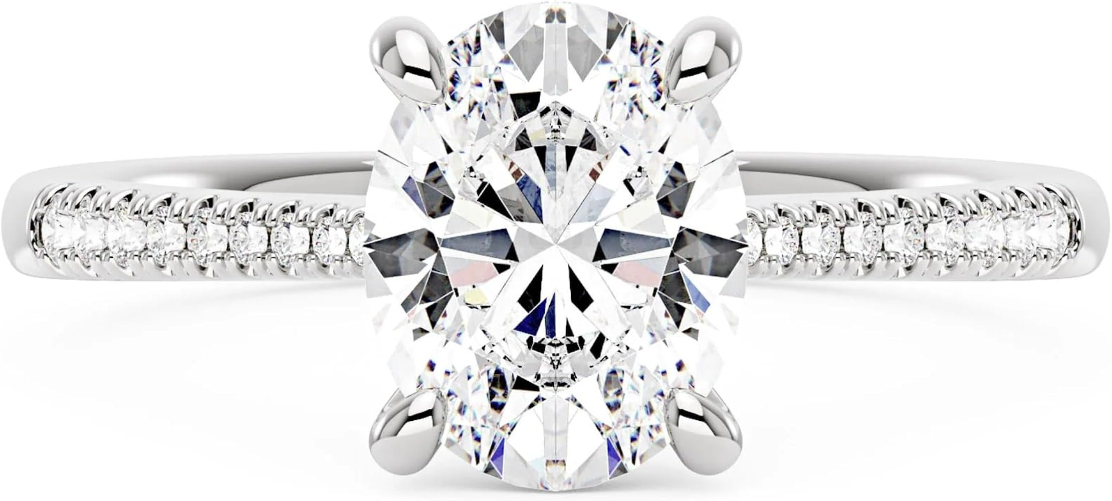 EPI Moissanite Engagement Rings for Women,Promise Rings 925 Sterling Silver with White Gold Plate... | Amazon (US)