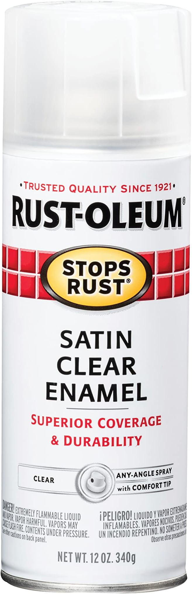 Rust-Oleum 285092 Stops Rust Spray Paint, 12 Oz, Satin Clear | Amazon (US)