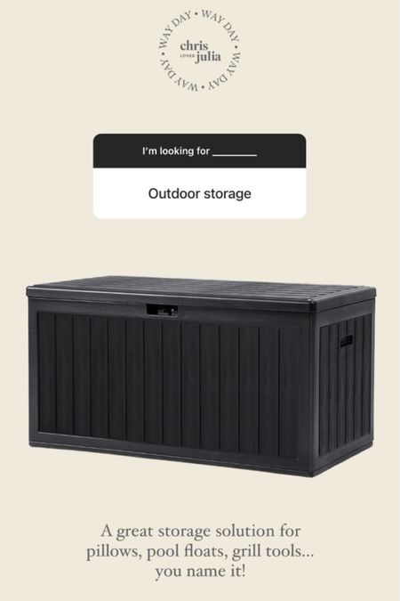 Pool storage can be stylish too! Linked this lockable deck box that’s on sale today. 🖤 

#LTKsalealert #LTKU #LTKhome