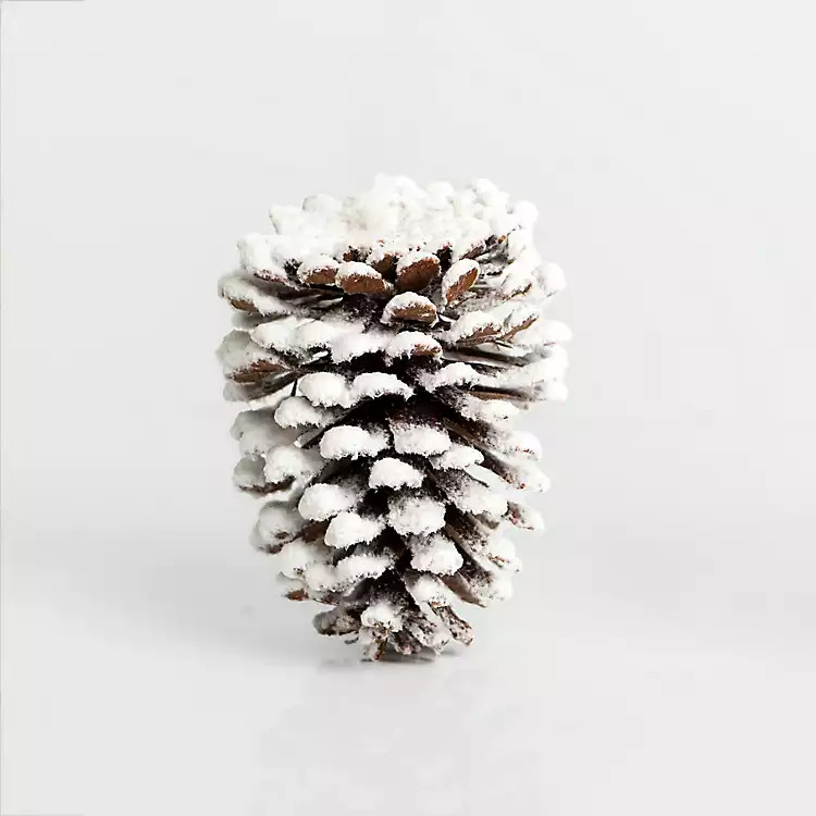 New! Flocked Pinecone Ornament | Kirkland's Home