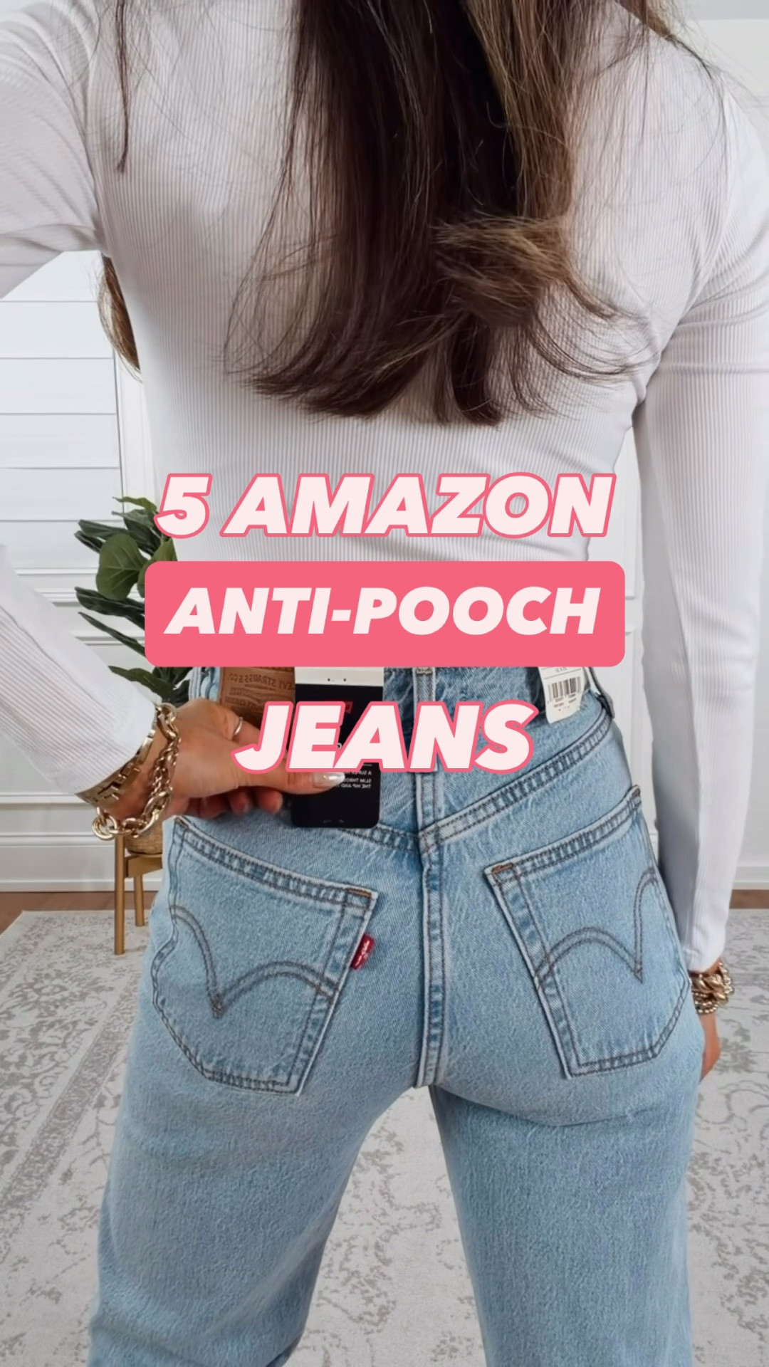 Anti-pooch Amazon Jeans - wearing my true to size in each 

#LTKFindsUnder50 #LTKmomlife #LTKSaleAlert