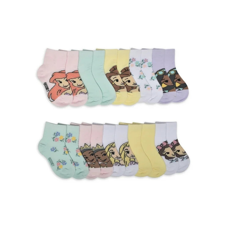 Character Toddler Ankle Socks, 10-Pack, Sizes 12M-5T - Walmart.com | Walmart (US)