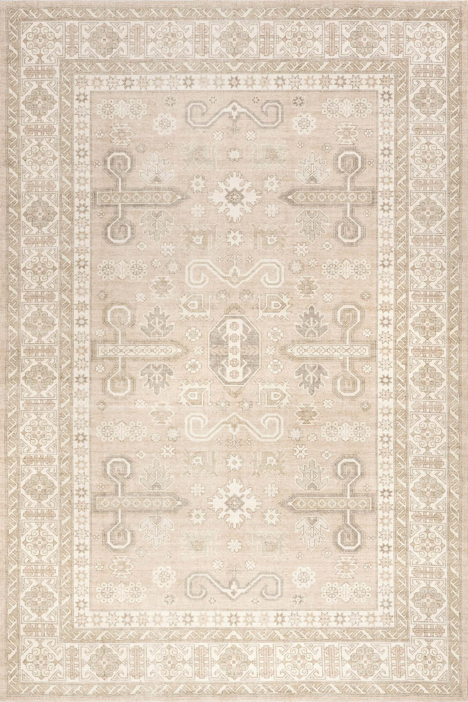 Color: BeigeFae Wool and Cotton Rug | Beige Beige swatchShape: RectangleRectangleRunnerSize: 3' x... | Rugs USA