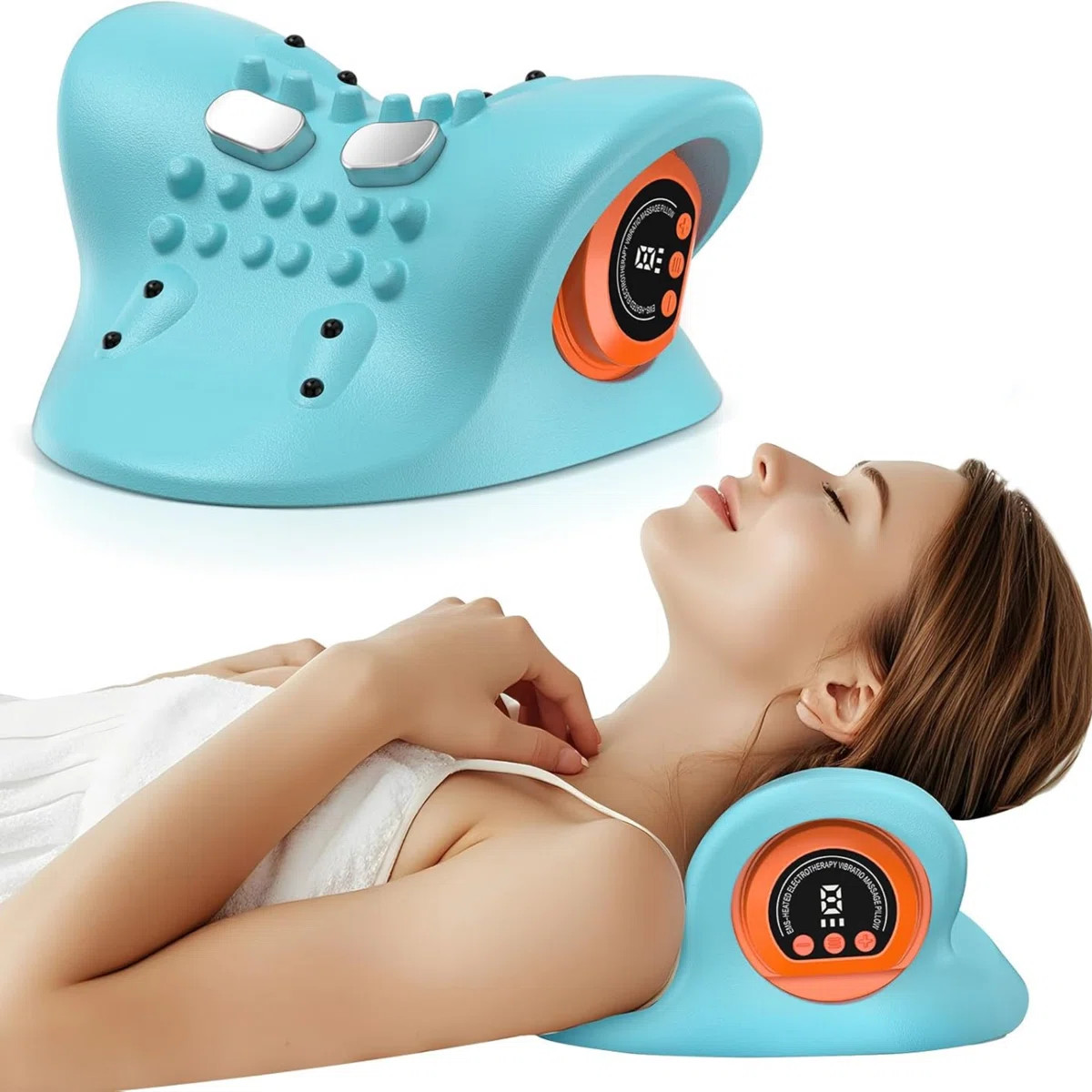 Neck Massager, 3 Modes Electric Neck And Shoulder Relaxer Pillow Massager With Heat &comfortable ... | Wayfair North America