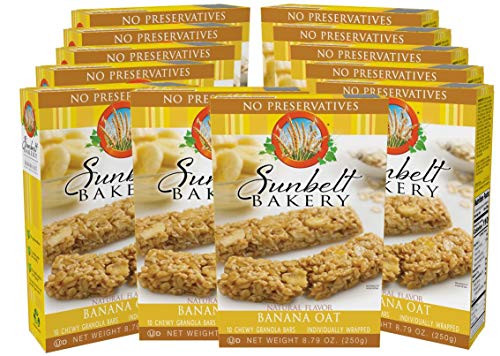 Sunbelt Bakery Banana Oat Chewy Granola Bars, 120-0.9 OZ Bars (12 Boxes) | Amazon (US)
