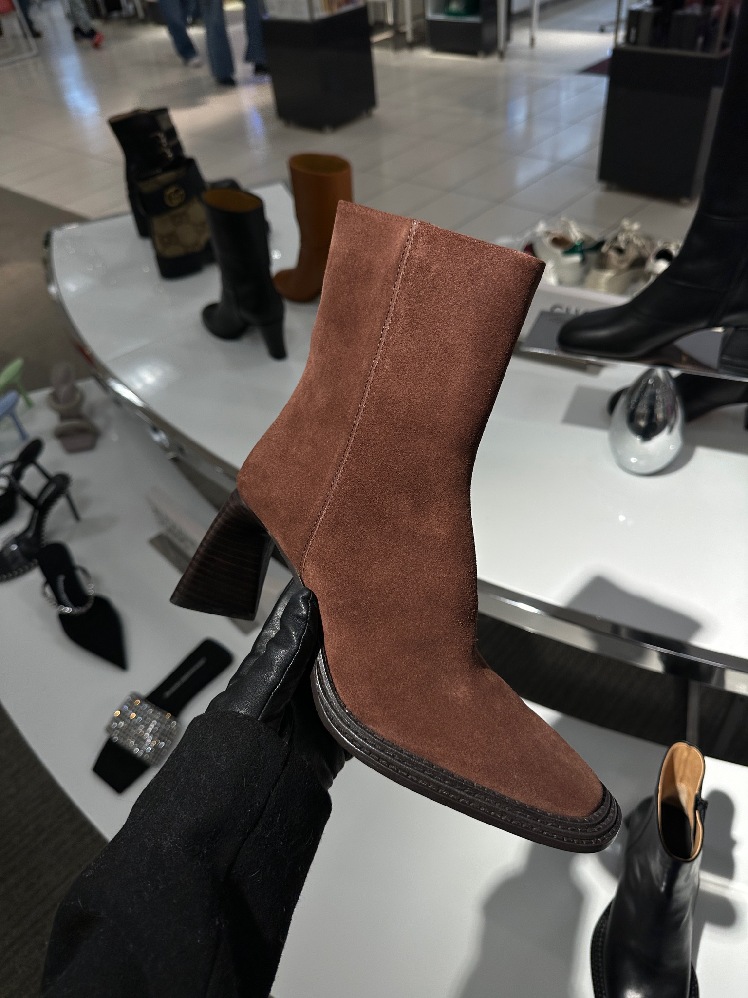 Square Toe Bootie // brown suede 

#LTKstyletip #LTKGiftGuide #LTKshoecrush