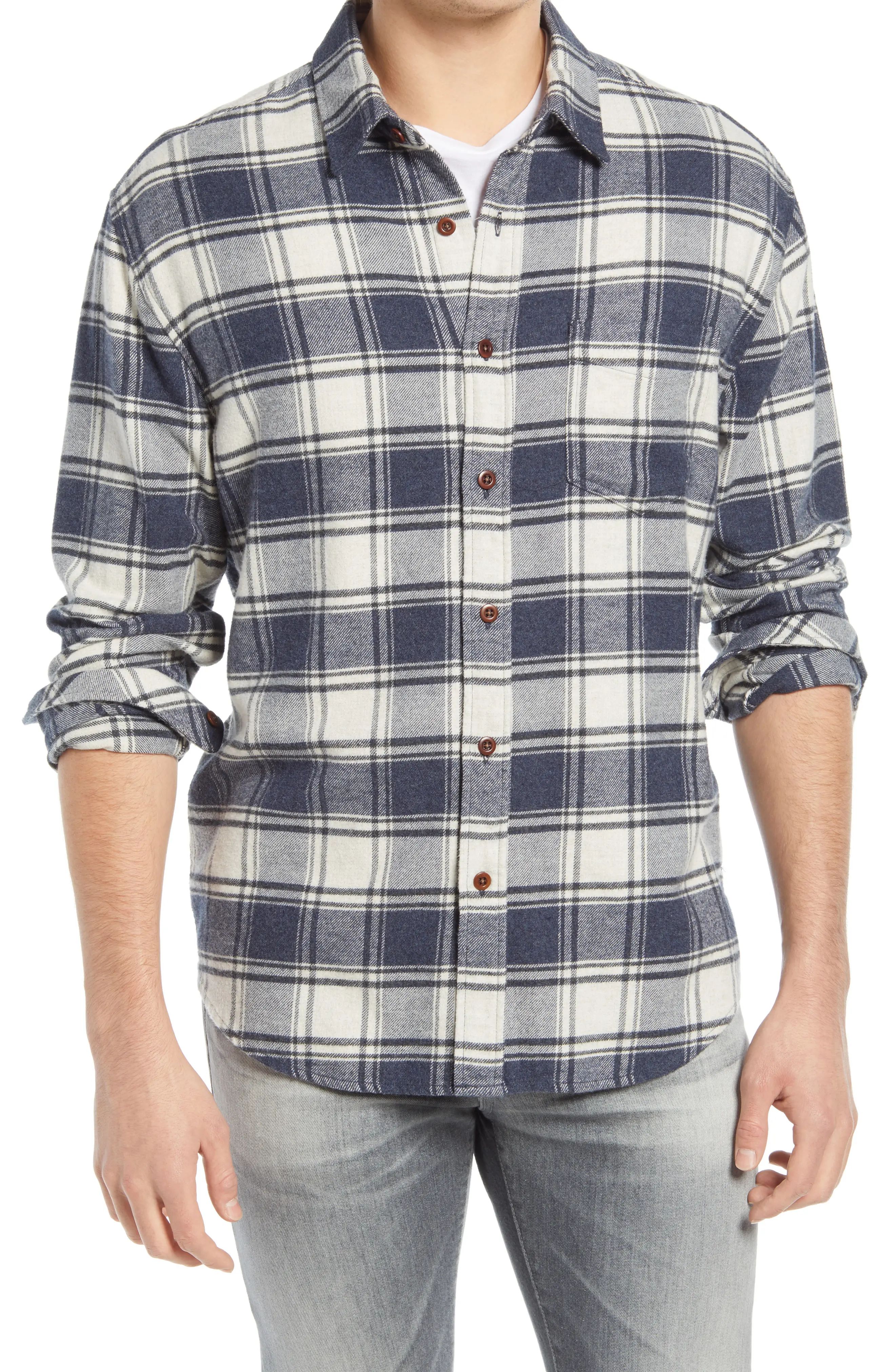 Men's Rails Forrest Regular Fit Plaid Button-Up Flannel Shirt, Size Large - Grey | Nordstrom
