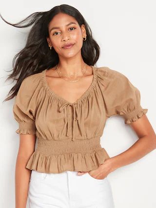 Puff-Sleeve Smocked Poet Blouse for Women$20.00$32.99Extra 20% Off Taken at Checkout3 Reviews Ima... | Old Navy (US)
