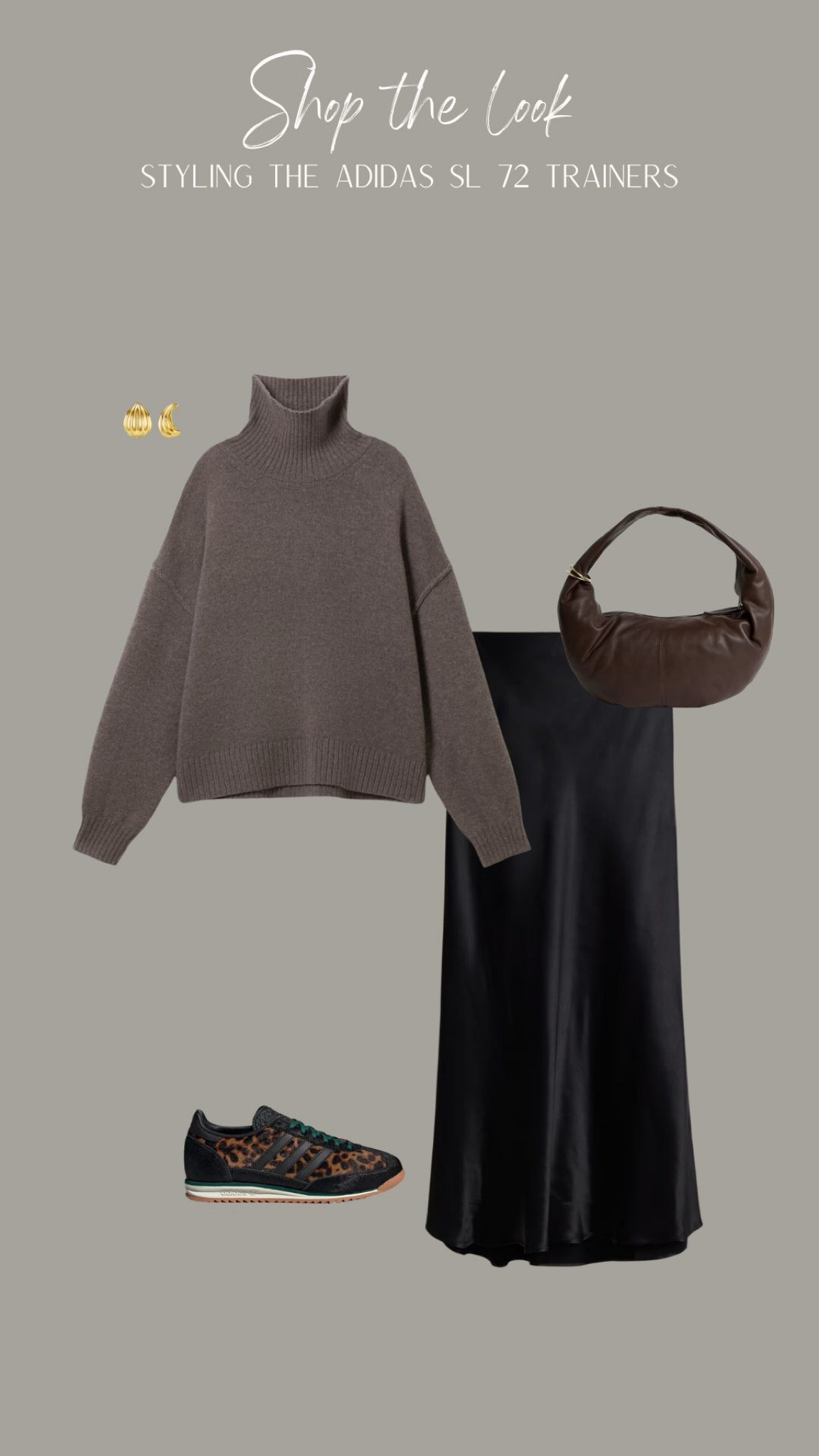 Styling the Adidas leopard print SL 72 trainers - smart casual look

Satin skirt, black midi skirt, chunky jumper, workwear, leather bag, gold jewellery, trainer styling 



#LTKuk #LTKstyletip #LTKeurope