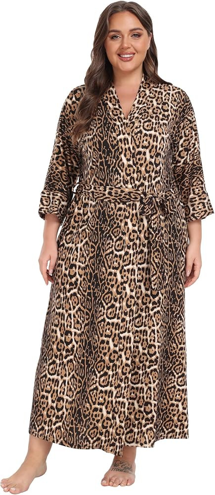Super Shopping-zone Women's Plus Size Long Robes Kimonos Plus Size Maternity Robes Delivery Robes... | Amazon (US)
