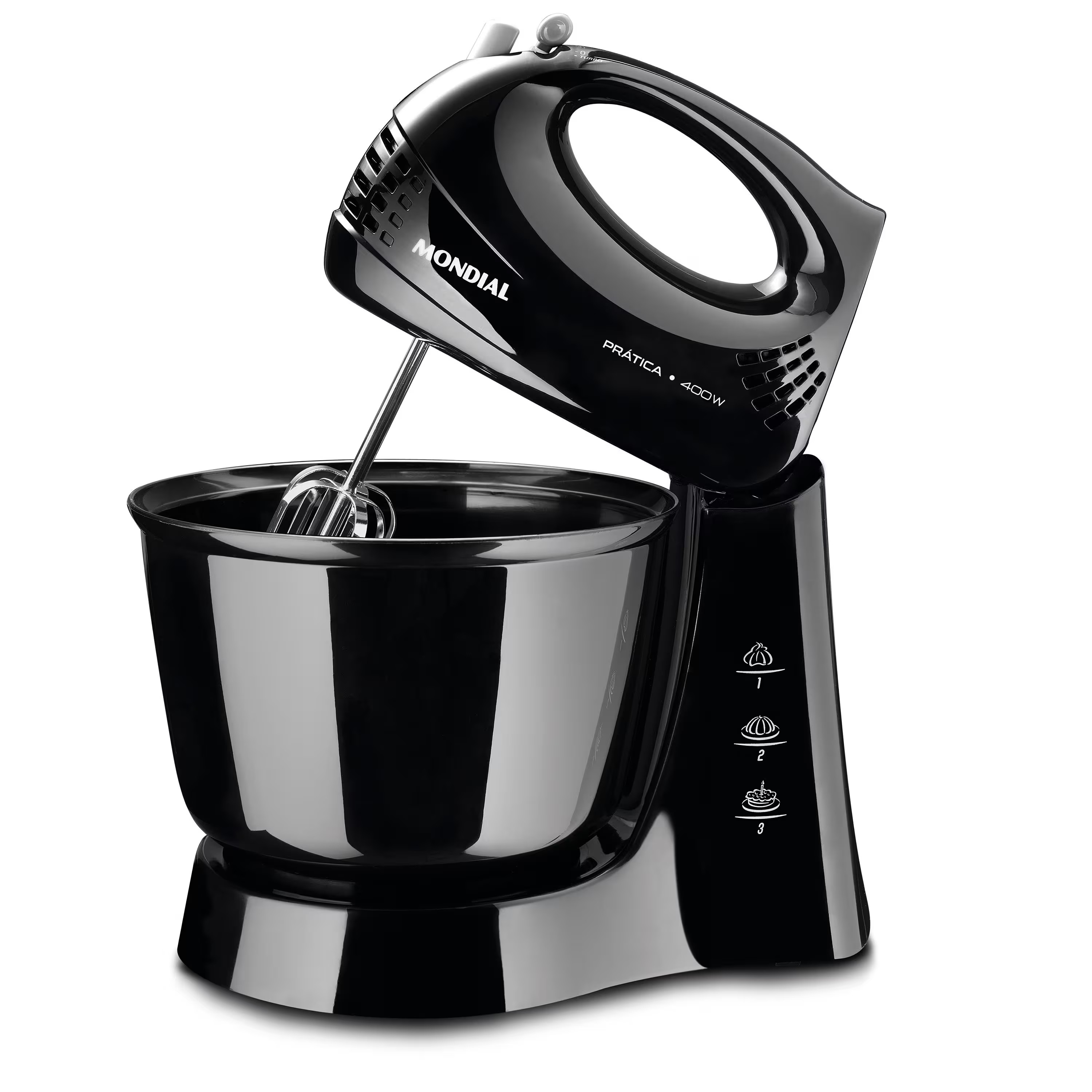 Batedeira Mondial Prática Black em até 24x* no site ou aplicativo. Batedeira Mondial com entreg... | Casas Bahia (BR)