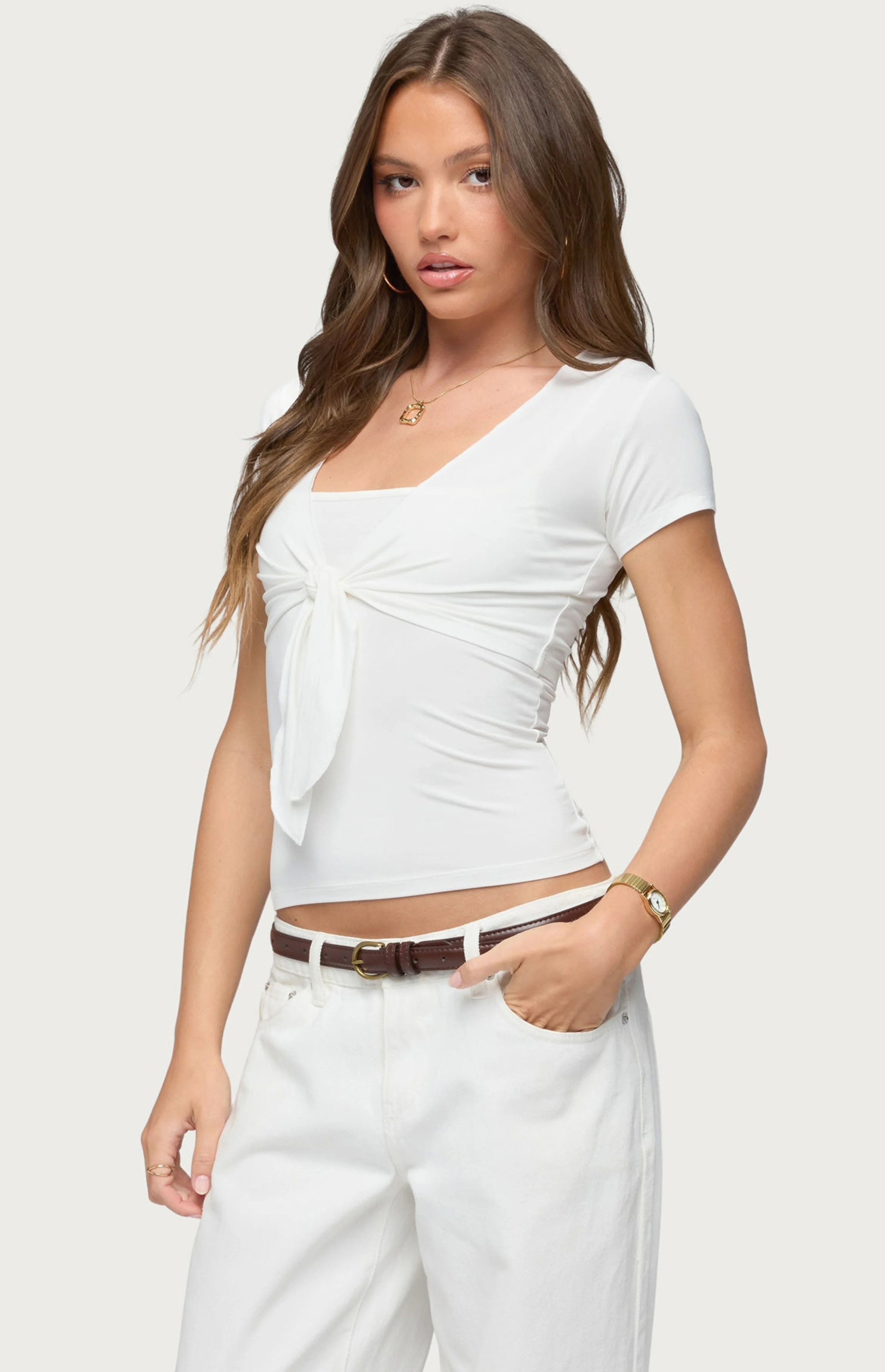 Edikted Malka Two Piece Tie Top | PacSun