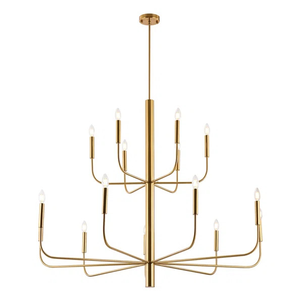 Yanibel 15-Light 2-Tier Minimalist Candlestick Chandelier | Wayfair North America