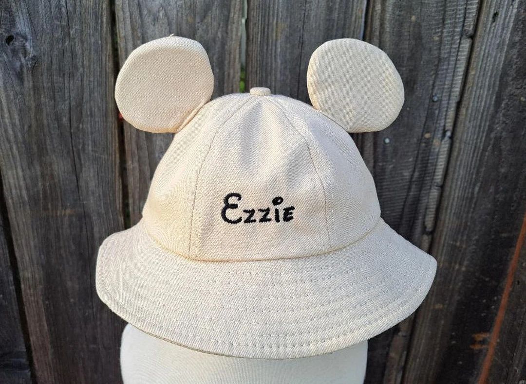 LICENSED Mickey Personalized Toddler Bucket Hat With Chinstrap Children's Bucket Hat Toddler Buck... | Etsy (US)