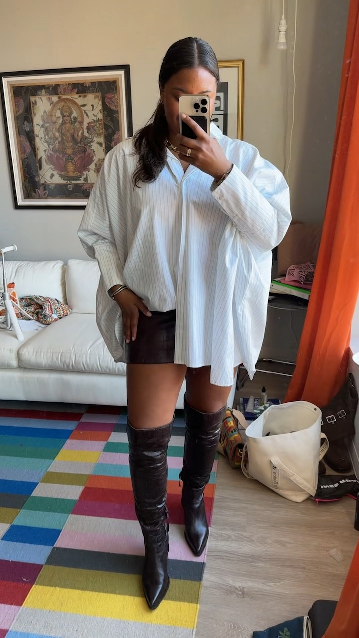 top is old and skirt sold out but boots are linked! 

#LTKStyleTip #LTKMidsize #LTKWatchNow