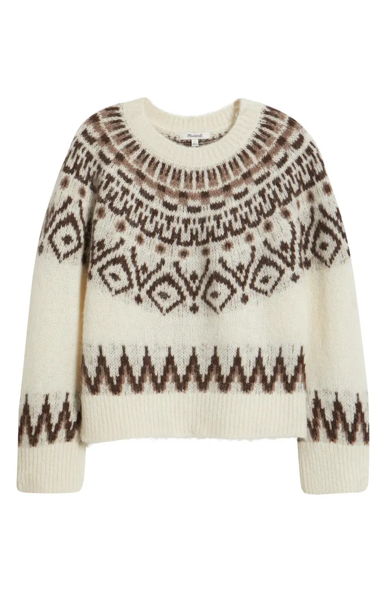 Madewell Fair Isle Wool & Alpaca Blend Sweater | Nordstrom | Nordstrom
