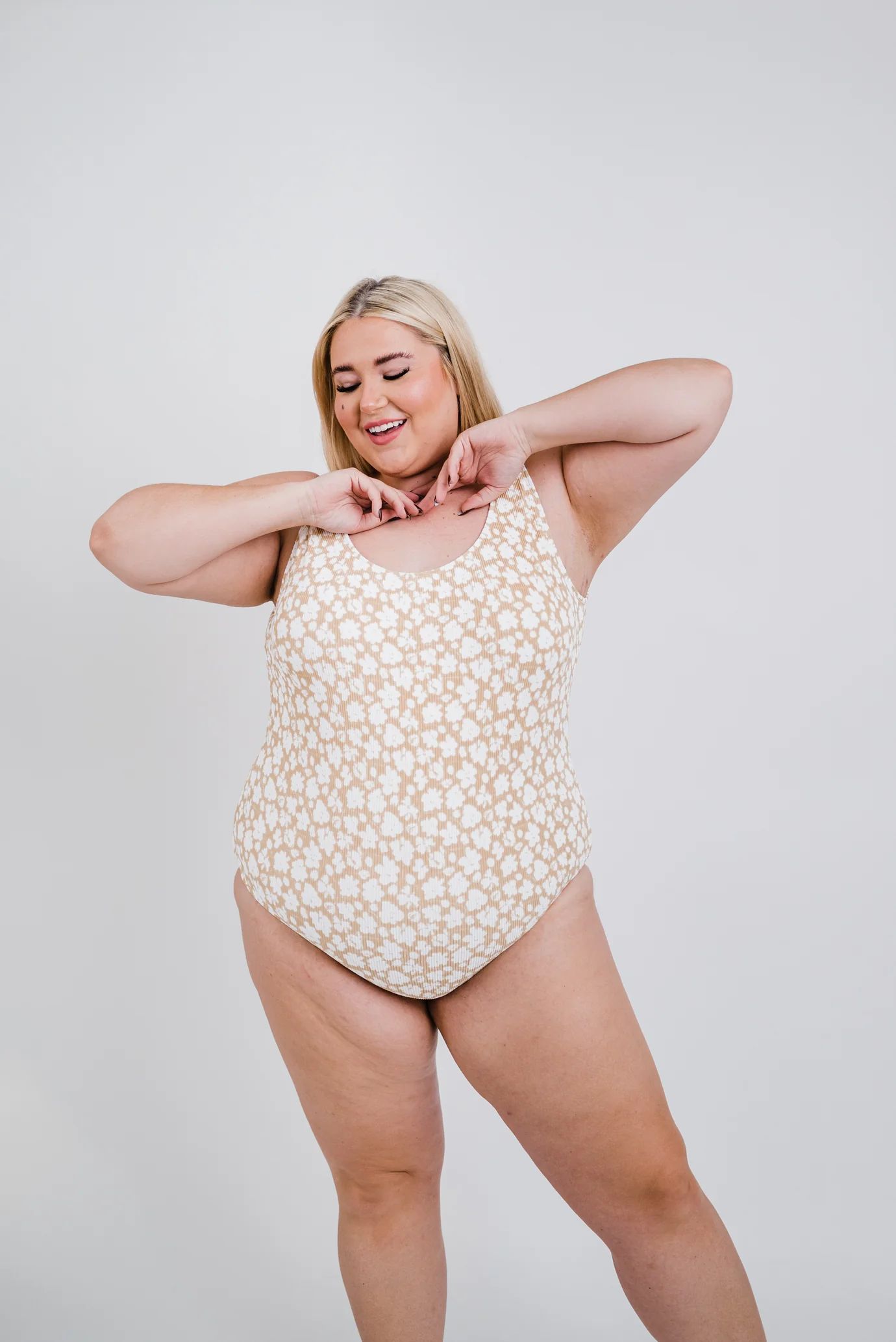 The Escape | Powder Tan Floral Print | Coral Reef Swim
