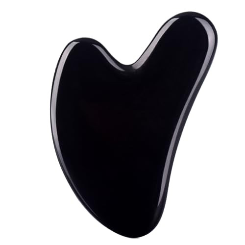 FUANKANG Gua Sha Facial Tools Black Guasha Stone for Skincare Face Body Relieve Muscle Tensions Reduce Puffiness (Black | Amazon (US)