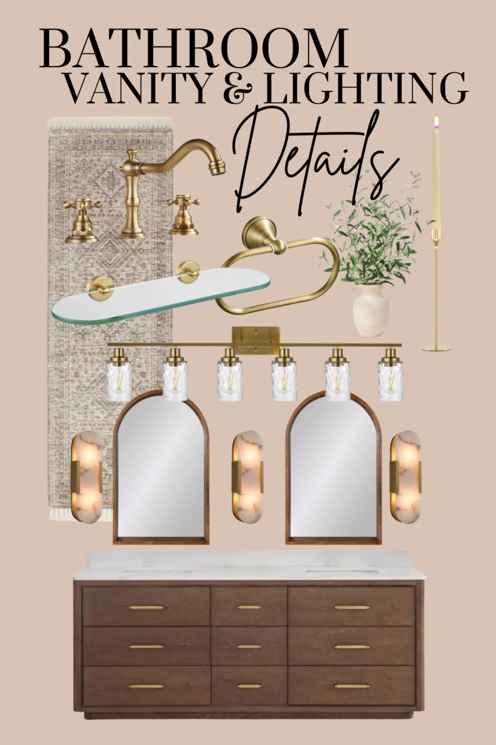 Bathroom Vanity & Lighting Details 

#LTKbeauty #LTKSeasonal #LTKhome