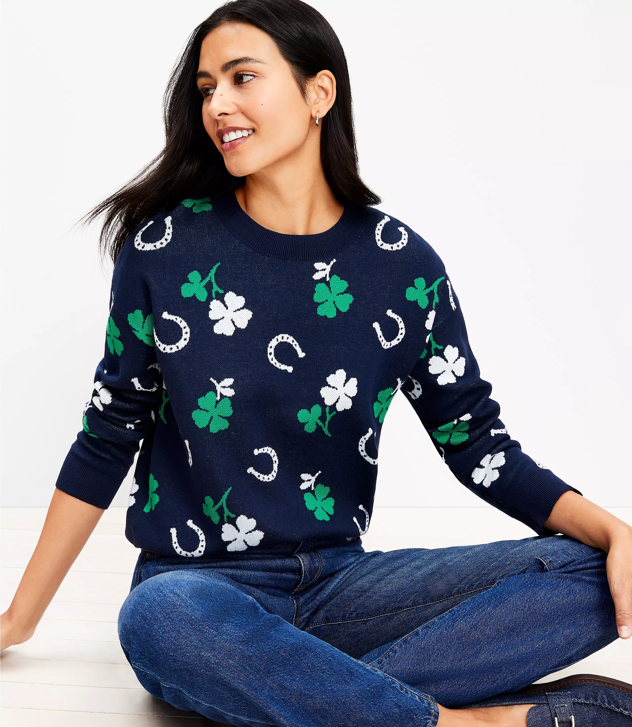 Clover Horseshoe Sweater | LOFT