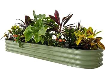 Vego garden Raised Garden Bed Kits, 11" Tall 9 in 1 8ft X 2ft Metal Raised Planter Bed for Vegeta... | Amazon (US)