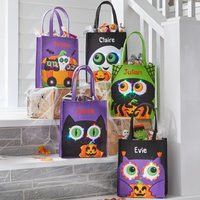Personalized Led-Lit Halloween Treat Bag - Light-Up Trick-Or-Treat For Kids 10"" Wx12 Hx3.5 D Choose From 5 Designs | Etsy (US)