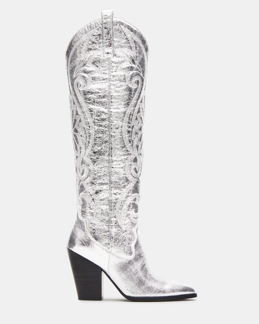 LASSO Silver Western Boot | Women's Boots | Steve Madden (US)
