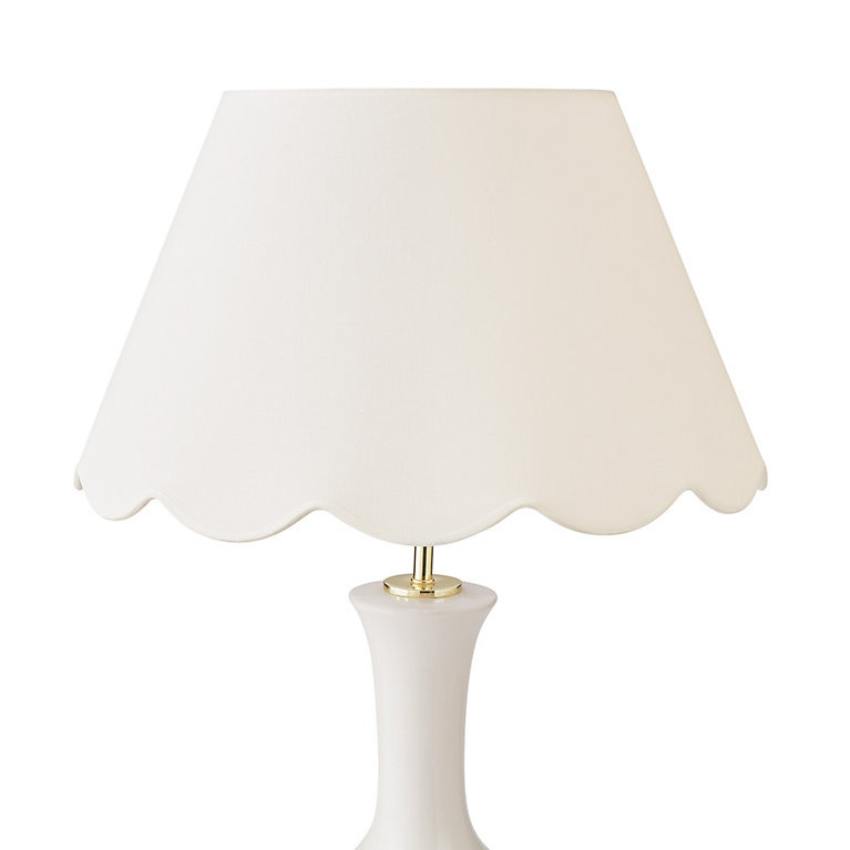 Scalloped Linen Lamp Shade | Ballard Designs, Inc.