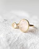 Double Stone Simulated Rose Quartz Open Circle Light Pink Ring | Amazon (US)