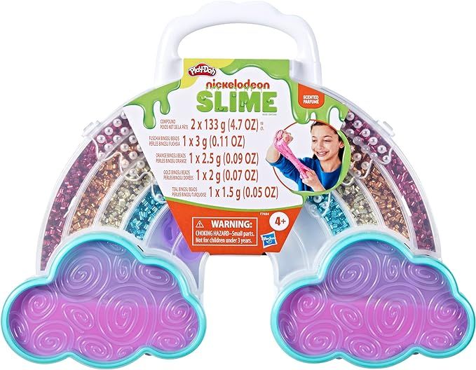 Play-Doh Nickelodeon Slime Brand Compound Rainbow Mixing Set, Pre Made with Add-in Charms, Kids A... | Amazon (US)