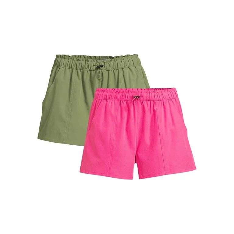 No Boundaries Juniors’ Pull On Bungee Shorts, 2.75” Inseam, 2-Pack, Sizes XS-XXXL | Walmart (US)