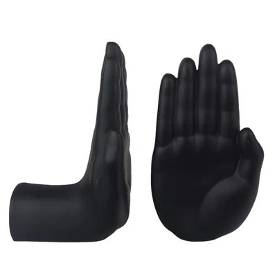 Decorative Bookends Black Hands Book Ends For Shelves, Novelty Bookend Heavy Duty Book Stopper Holders For Shelves Office Home Living Room Decorations | Wayfair North America