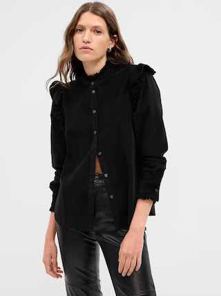 Corduroy Ruffle Shirt | Gap (US)