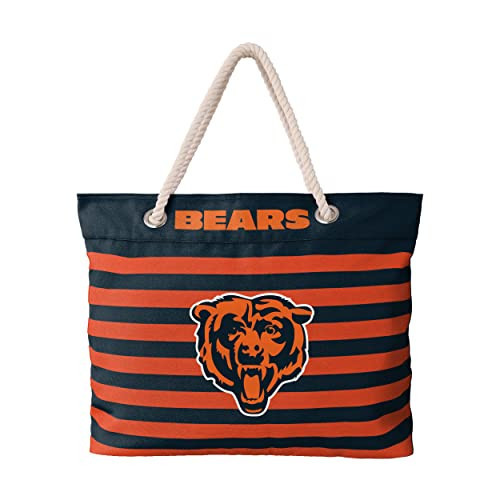 FOCO Chicago Bears NFL Nautical Stripe Tote Bag | Amazon (US)