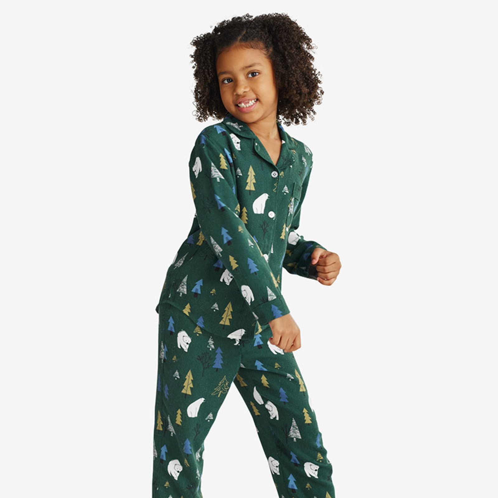 Family Flannel Kids’ Classic Pajama Set - Polar Bear Forest, 12 | The Company Store