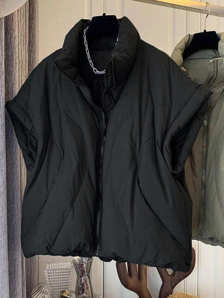 Women Quilted Vest Sleeveless Zip Up Jackets Outerwear Winter Style Lightweight Coat | SHEIN