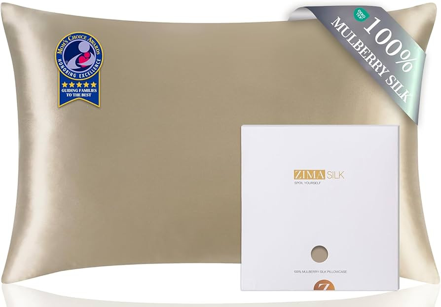 ZIMASILK 100% Pure Mulberry Silk Pillow Cases for Hair and Skin, Soft, Hypoallergenic & Smooth, B... | Amazon (US)