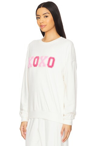 Devyn Oversized Sweatshirt in XOXO Cream | Revolve Clothing (Global)